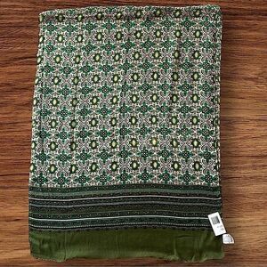 Anthropologie x Vismaya Green Patterned Bohemian Scarf Wrap!